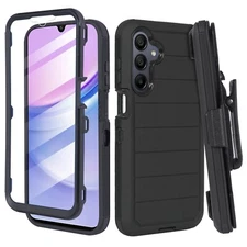 For Samsung Galaxy A16 Case Shockproof Belt Clip Cover Built in Screen Cover