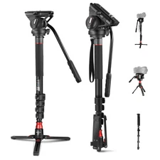 NEEWER 70.5'' Telescopic Portable Professional Camera Monopod with Feet