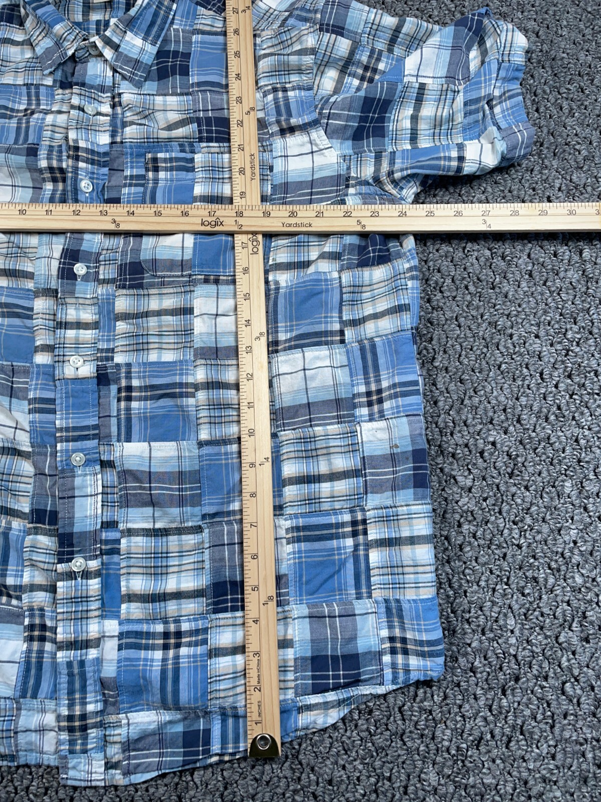 L.L. Bean Patchwork Madras Pattern Shirt Adult La… - image 7