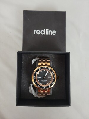 Brand New Mens Redline 50039-RG11 Rose Gold Wrist Watch W/ Box Water Resistant