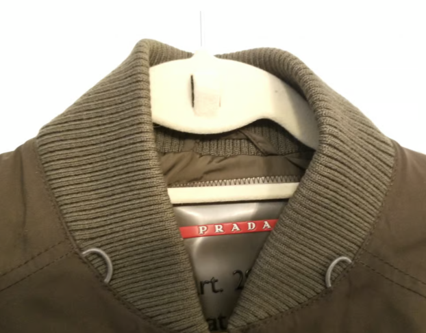 Prada 280590 Olive Green Canvas Gore Tex Military Style Jacket
