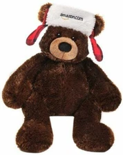 Gund 2013 Amazon Collectible Bear Plush w/ Fargo Hat Brand New Free US Shipping