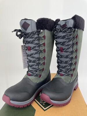 Muck Womens Boots Arctic Apres Lace Tall Size Walt-100 Gray