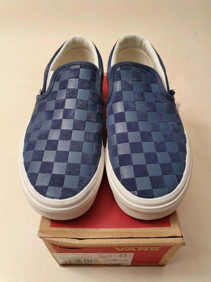 Vans Classic Slip op Checker Emboss Size US5.5 New Skate Dress Authentic era