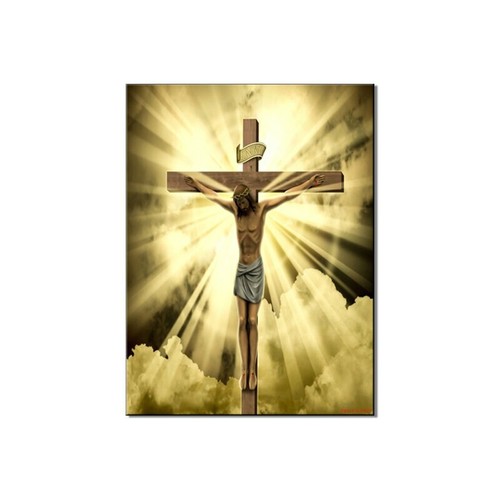 Tableau Toile Jésus Christ 70x56 Cm - Décoration Murale Religieuse Neuve