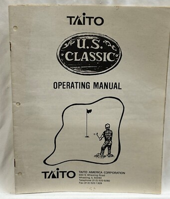 ORIGINAL-TAITO-US CLASSIC-OPERATING MANUAL