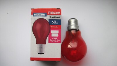 2x 60W Rosso Fuoco GLS Lampadine Fiamma Effetto - Foto 2