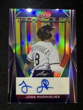 2022 Leaf Vivid Technicolor Jose Rodriguez Auto Autograph Blue Parallel /30 card