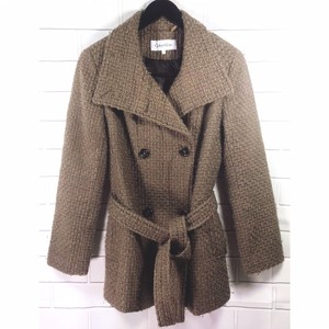 calvin klein belted wool coat