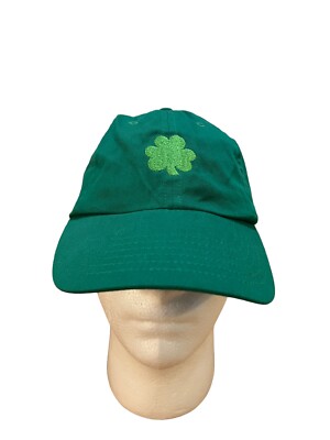 Shamrock Strapback Hat Belt Clip Green Adjustable