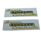 Zündapp sticker super combinette gold/black tank sticker lettering