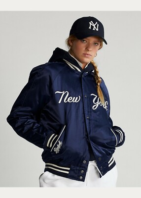 Polo Ralph Lauren New York NY Yankees MLB Satin Baseball Polo Ralph Lauren New York NY Yankees MLB Satin Baseball