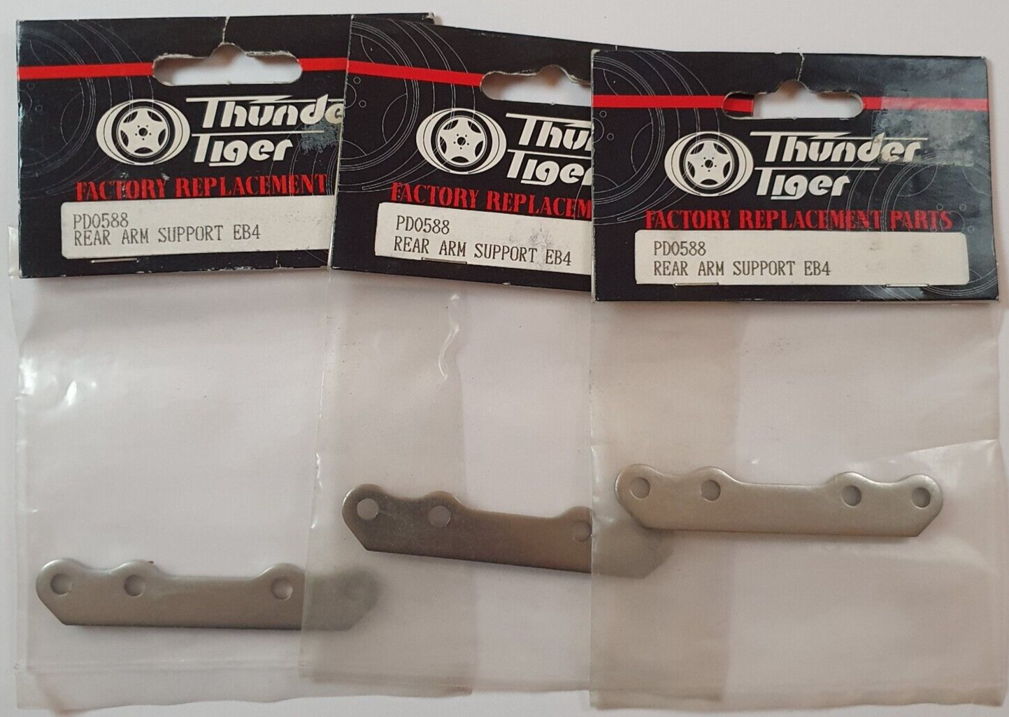 3 x Thunder Tiger PD0588 Rear Arm Support EB4- Vintage RC Spares