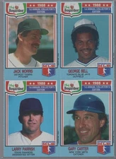 1988 Chef Boyardee Uncut 4-card panel Morris, Bell, Parrish, Carter