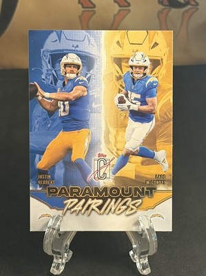 2025 Topps Signature Class Justin Herbert Ladd McConkey Paramount Pairings 