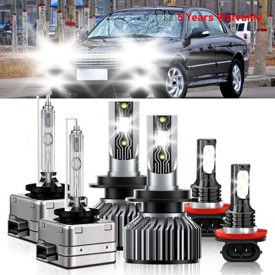 For Hyundai Sonata 2014-2014 6Pcs LED Headlight Combo Hi/Low+Fog Light Bulb HID