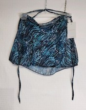 Capezio Mystical Forest Wrap Skirt Semi-sheer Wrap Blue Teal Purple Black SZ PSA