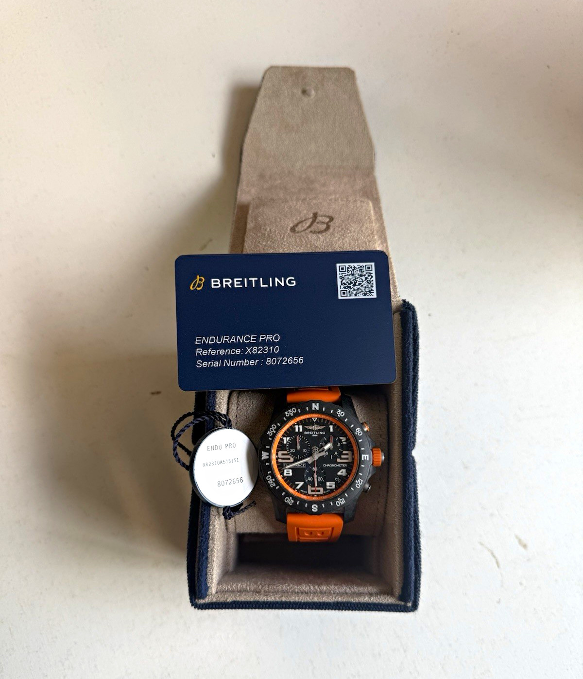 Breitling Endurance Pro X82310 44mm Orange Rubber Strap