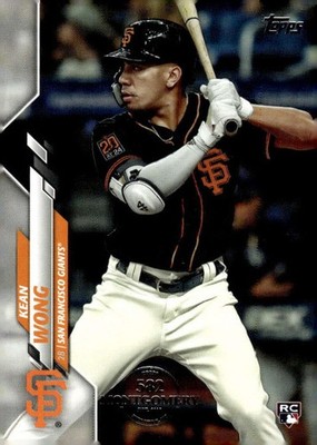 Kean Wong RC 2020 Topps 582 Montgomery #540 ROOKIE MLB Giants ID:167637