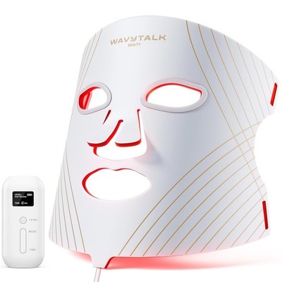 Wavytalk Red Light Therapy Mask for Face, Glow Time LED Face Mask Light Therapy