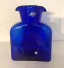Blenko 384 Cobalt Blue Water Bottle Carafe Pitcher MCM Art Glass USA