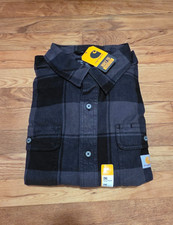 Carhartt 2XL Regular Loose Fit Heavyweight Flannel Long-Sleeve Plaid Shirt NWT