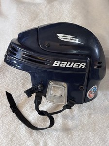 Vintage Bauer HH4000L Senior Blue Hockey Helmet Ice Roller