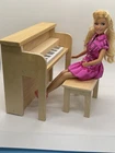 Vintage Handmade Wood Furniture Piano And Bench Barbie (NI) 12” Doll