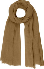 Women Summer Cotton Linen Scarf Crinkle Long Beach Shawl Wrap hijab with Fringe