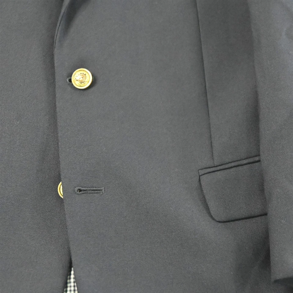 Blazer Traje Chaqueta Abrigo Deportivo Stafford 38R Azul Marino 100% Lana Botón Dorado Para Hombre Foto 3 de 4