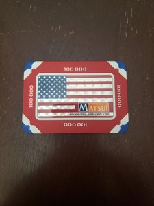 100000 Matsui Sample Casino Plaque