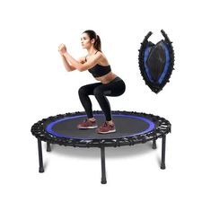 40" Foldable Rebounder Trampoline for Adults - Silent Fitness Bunge... Fast Ship