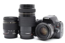 Canon EOS Kiss X9 DSLR Camera Kit with 28-80mm, EF 50mm, 75-300mm Lenses