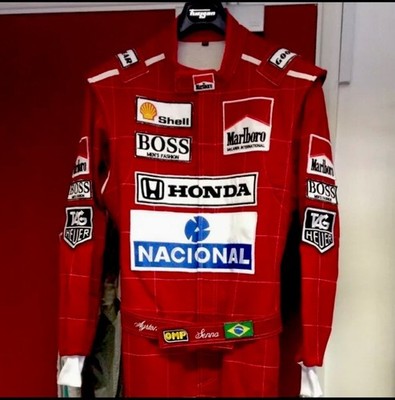 Ayrton Sena 1991 Go Kart Race Suit Nacional Fan Edition with Digital Printed