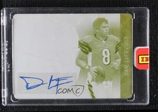 2010 Panini Plates & Patches Printing Plate Yellow 1/1 Dan LeFevour Auto m0z