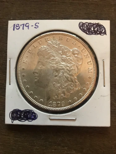 Fantastic Uncertified & Near Uncirculated 1879-S Morgan Silver Dollar