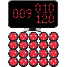 Wireless Calling System Call Waiter Pager 3 Digit Number Pagers