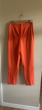 NEW Ralph Lauren Purple Label Women  s Bright Coral Cotton Pants Size 4