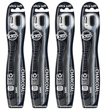 Tom's Of Maine Gentle Charcoal Toothbrush, Soft, 4-Pack Packaging May Vary