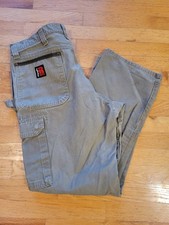 Wrangler Riggs Workwear Pants Mens 36x32 Green Ranger Cargo Ripstop Relaxed Fit