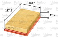Luftfilter Valeo 585117 Filtereinsatz FüR Daewoo Korando 190 Klasse Musso FJ 124