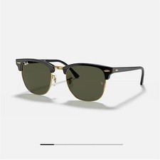 Ray-Ban Clubmaster Classic Black Frame Green G 15 Glass Lens Sunglasses