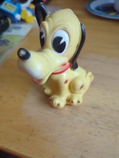 Walt Disney Pluto Gummi Quitschtier 14 cm Vintage