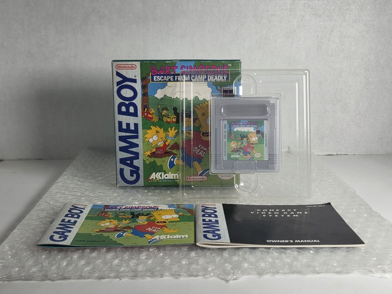 Bart Simpson's Escape From Camp Deadly Nintendo Game Boy Complete CIB Tested Akl