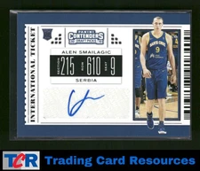 2019 Panini Contenders Draft Picks #4 Alen Smailagic International Ticket Auto