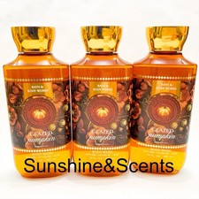 3-PACK Bath  Body Works GLAZED PUMPKIN Shower Gel Body Wash Gel 10oz NEW