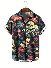 Unique Skull Design Hawaiian Shirt - Adults  Youth
