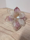 Murano Art Glass Flower Hand Blown Glass Tiger Lily short stem