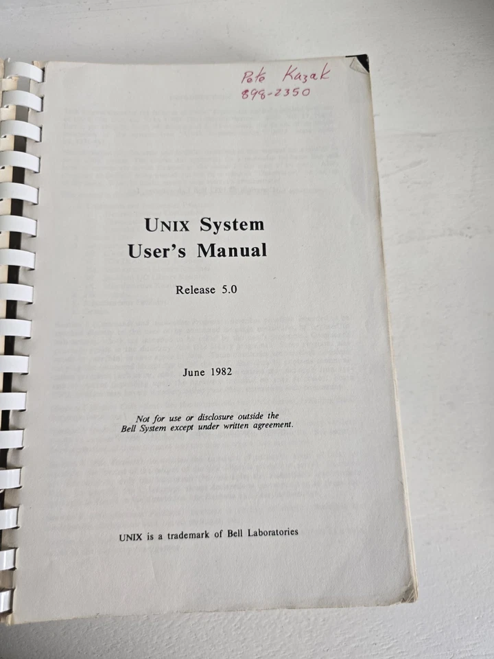 Unix System User's Manual Release 5.0 (1982)   - Image 4 of 4