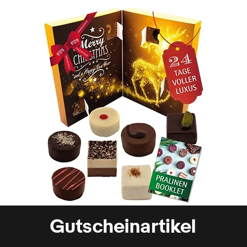 Adventskalender Pralinen Hallingers ohne Alkohol - Handgemacht Premium